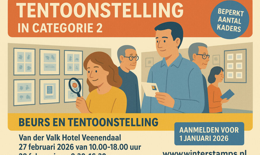 Tentoonstelling in cat. 2 op WINTERSTAMPS: Nu inschrijven!